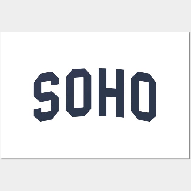 Soho (navy) Wall Art by BeeHappyTees